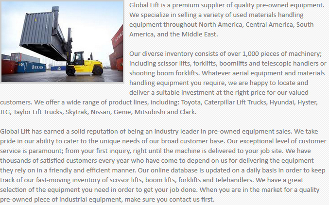 Global Lift Equipment Tucson